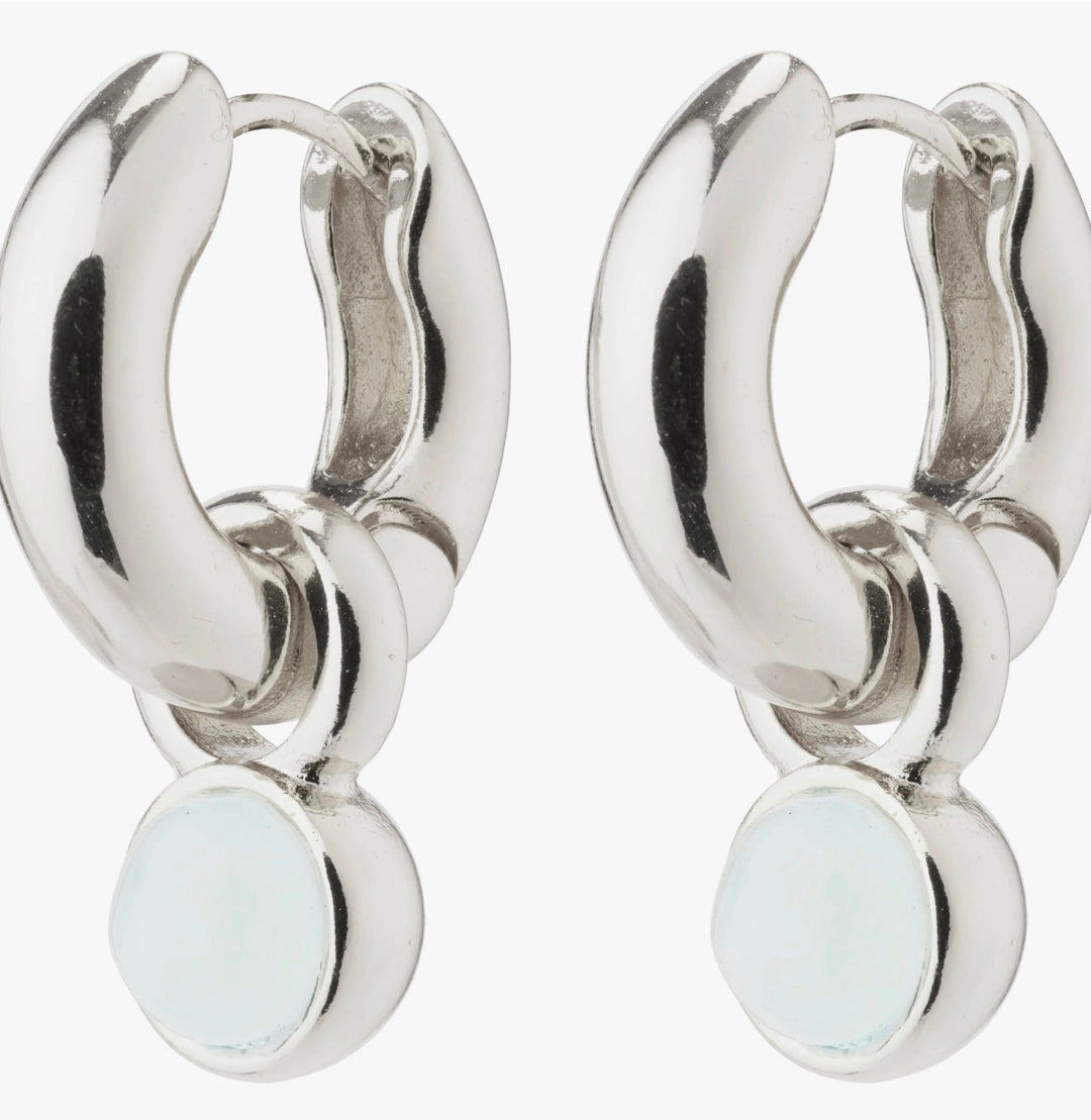 Evah Hoop Earrings - Silver Plated