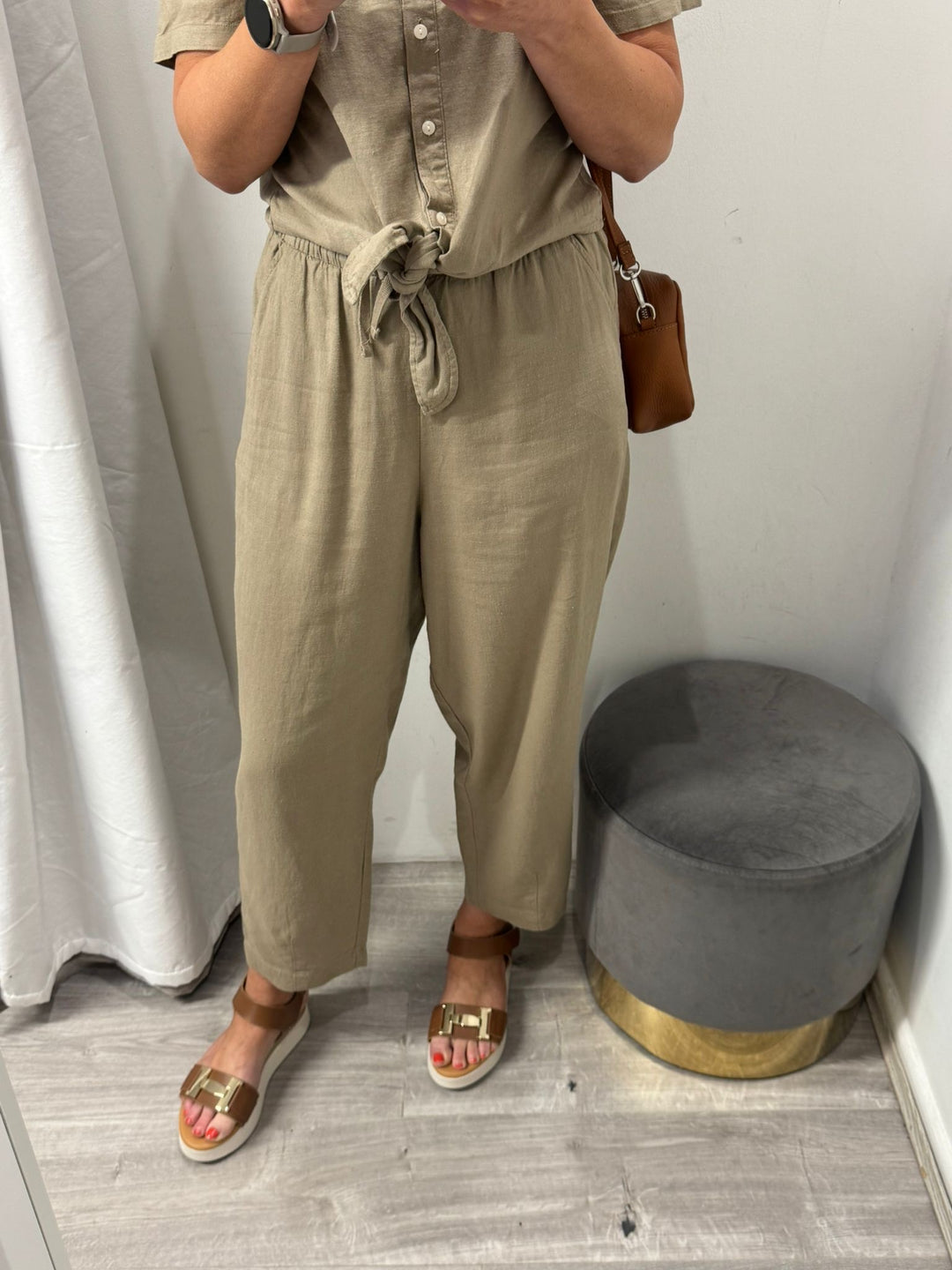Linno Barrel Pants - Timber Wolf