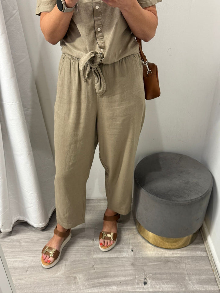 Linno Barrel Pants - Timber Wolf