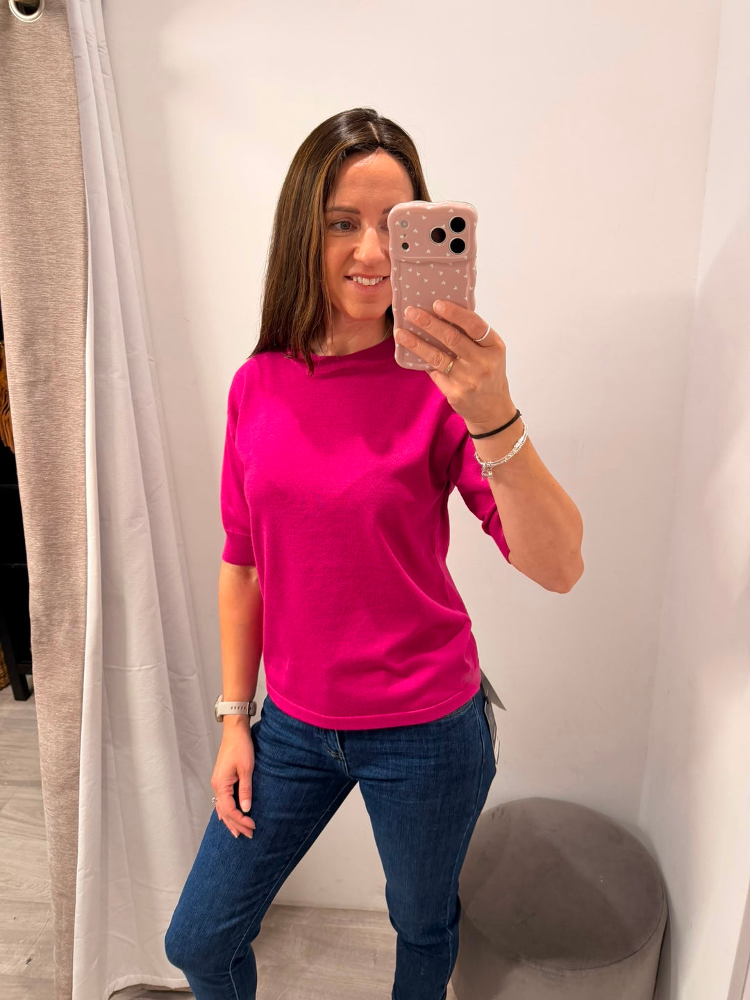 Morla T-shirt - Festival Fuchsia