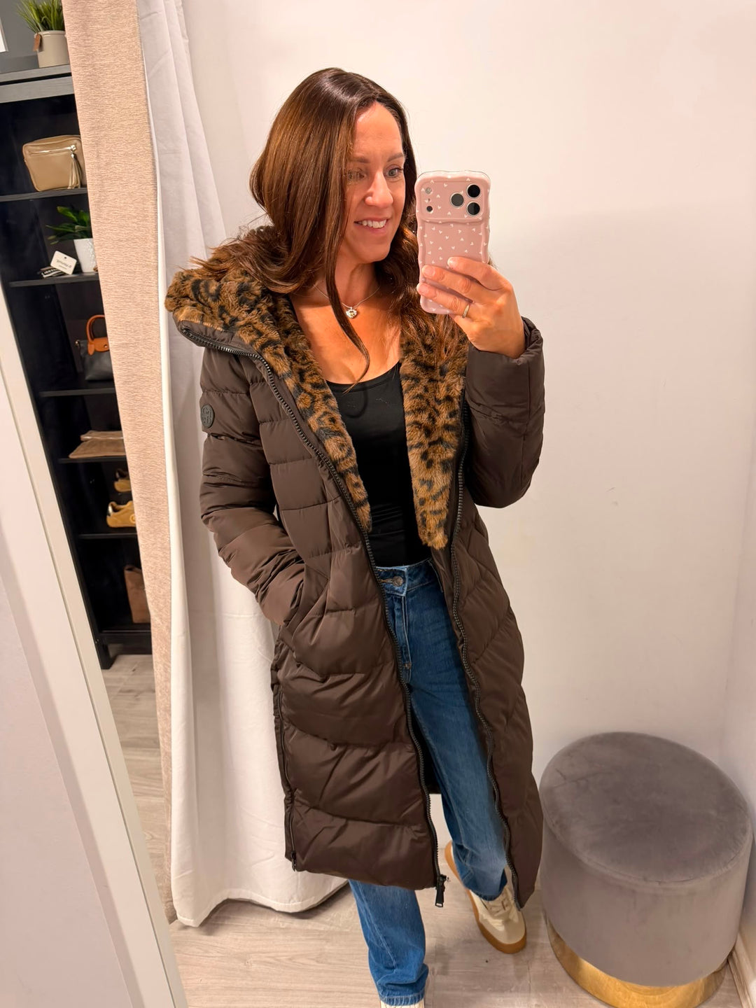 Keila Coat - Brown Leopard