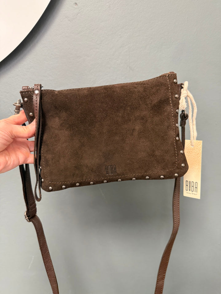 Perry Suede Bag - Dark Brown