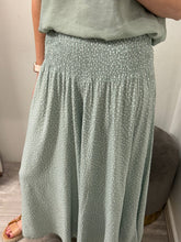 Load image into Gallery viewer, Cropped Dotty Palazzo Pants - Sage
