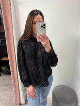 Load image into Gallery viewer, Tina Sheer Blouse - Black
