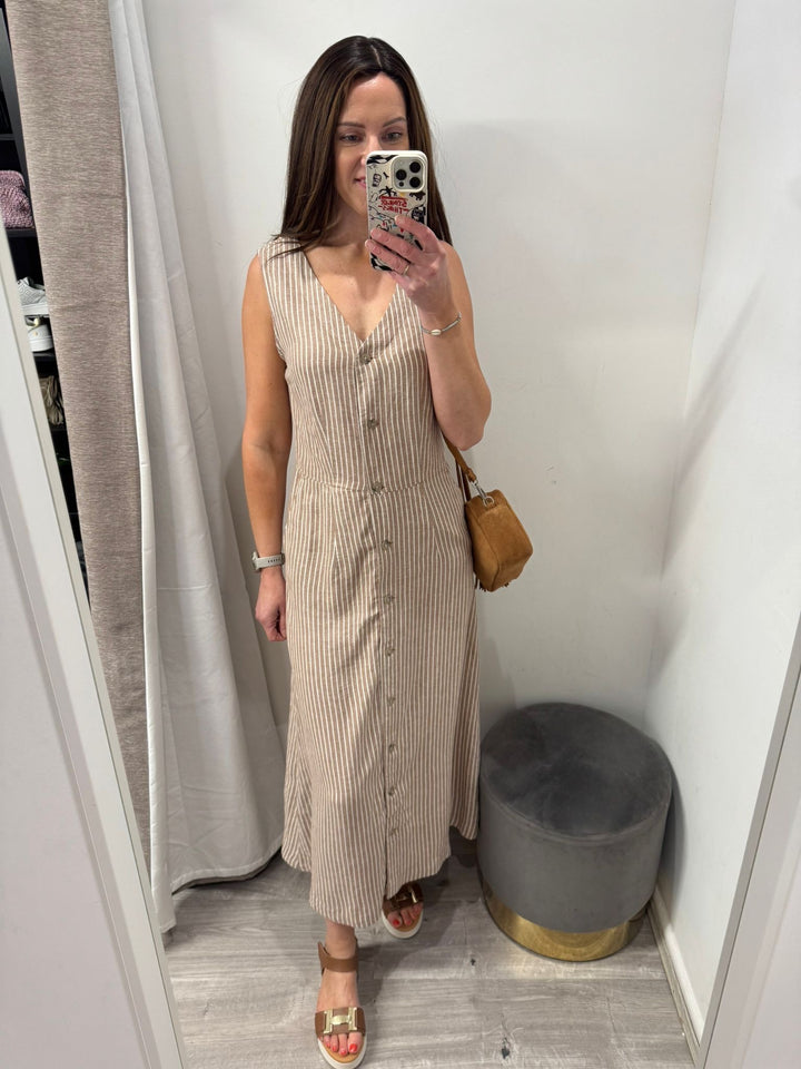 Falakka Button Dress - Woodsmoke