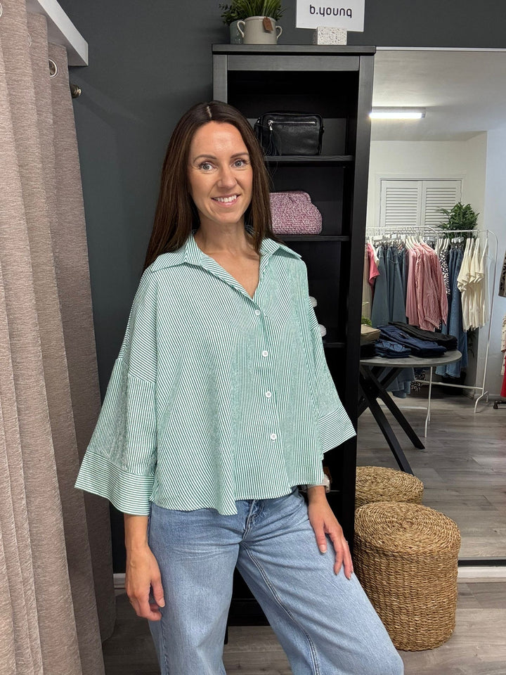 Lucia Shirt - Green Stripe