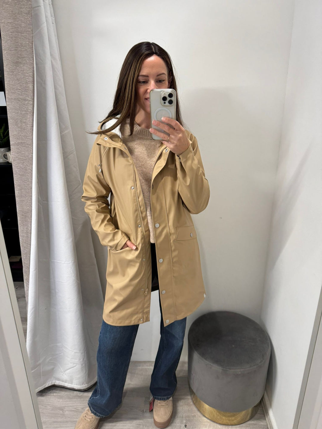 Tazi Rain Jacket - Travertine
