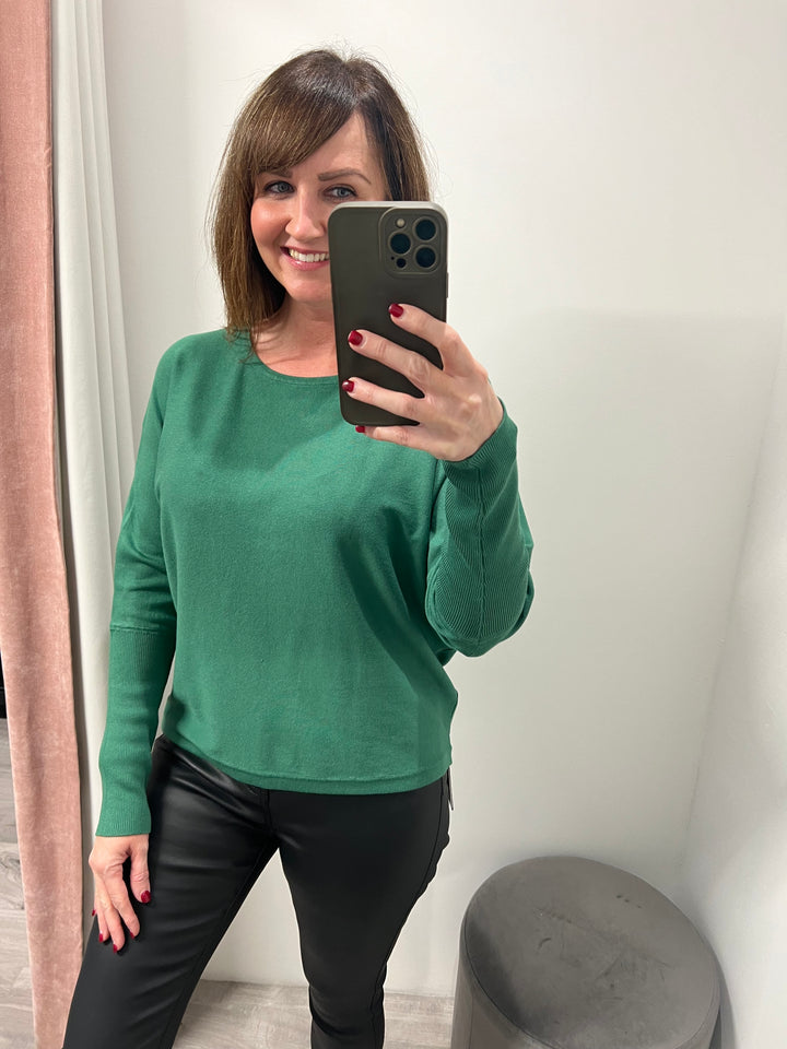 Morla Batwing Jumper - Foliage Green