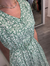 Load image into Gallery viewer, Vera Dress - Pine Green Flower
