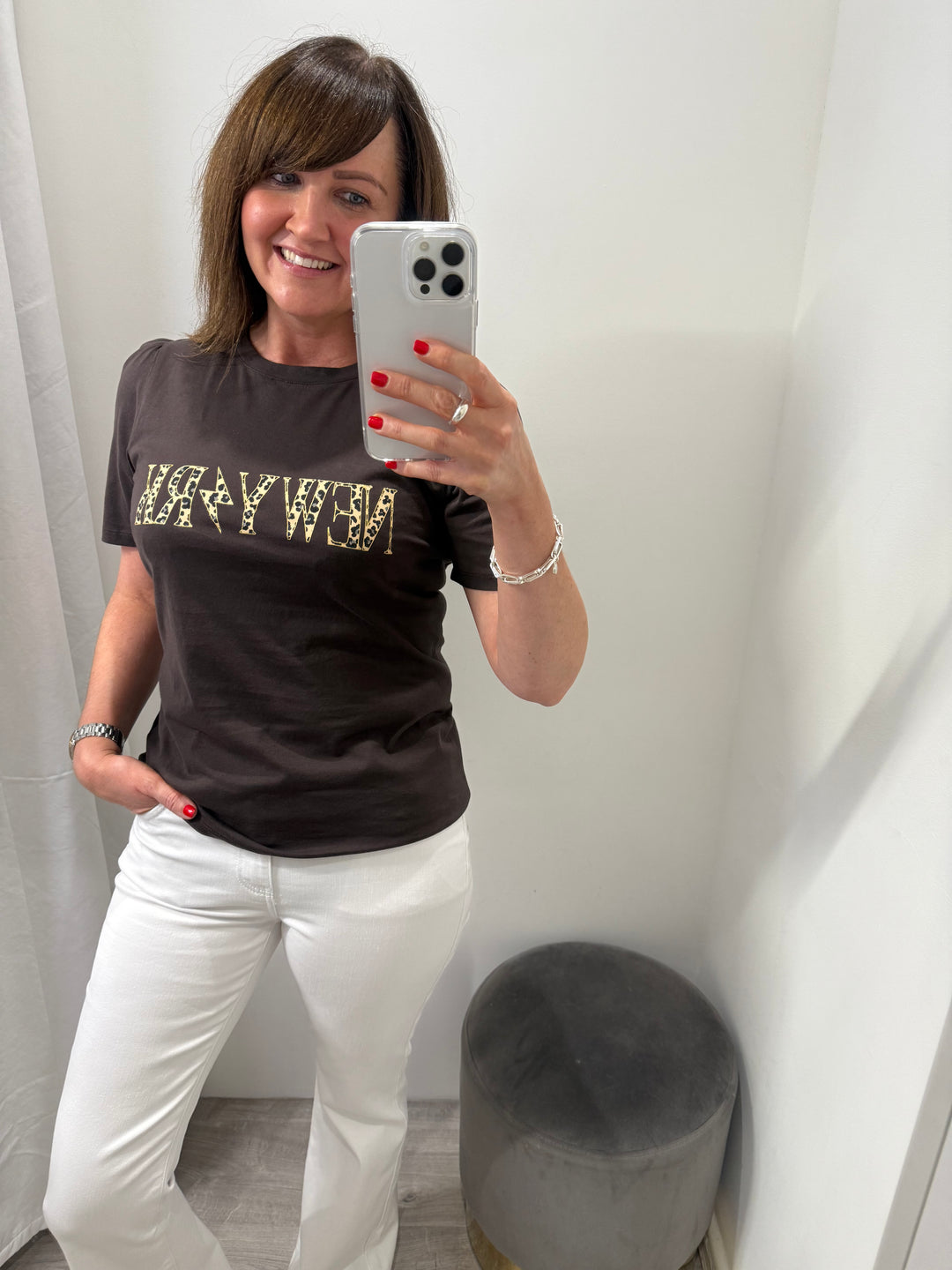 Toxik Sara Flared Jeans - White