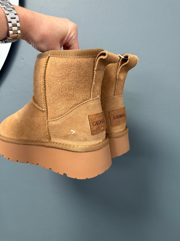Carmela Suede Flatform Boots