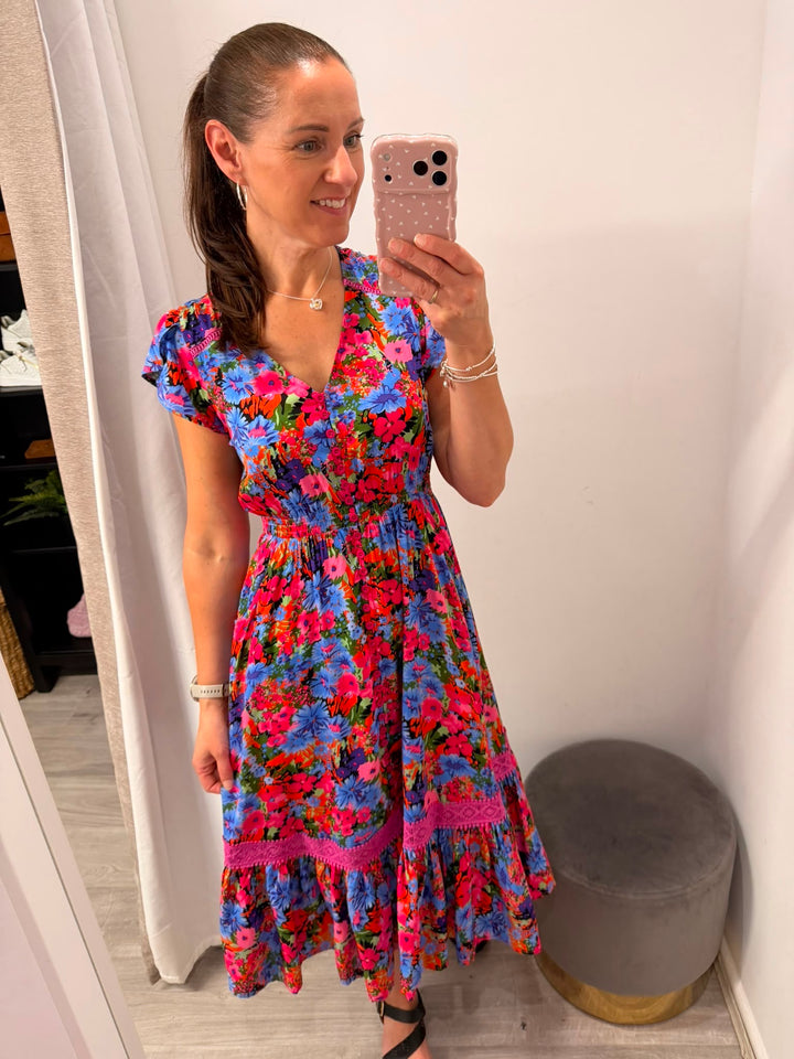 Ciara Midi Dress - Festival Floral
