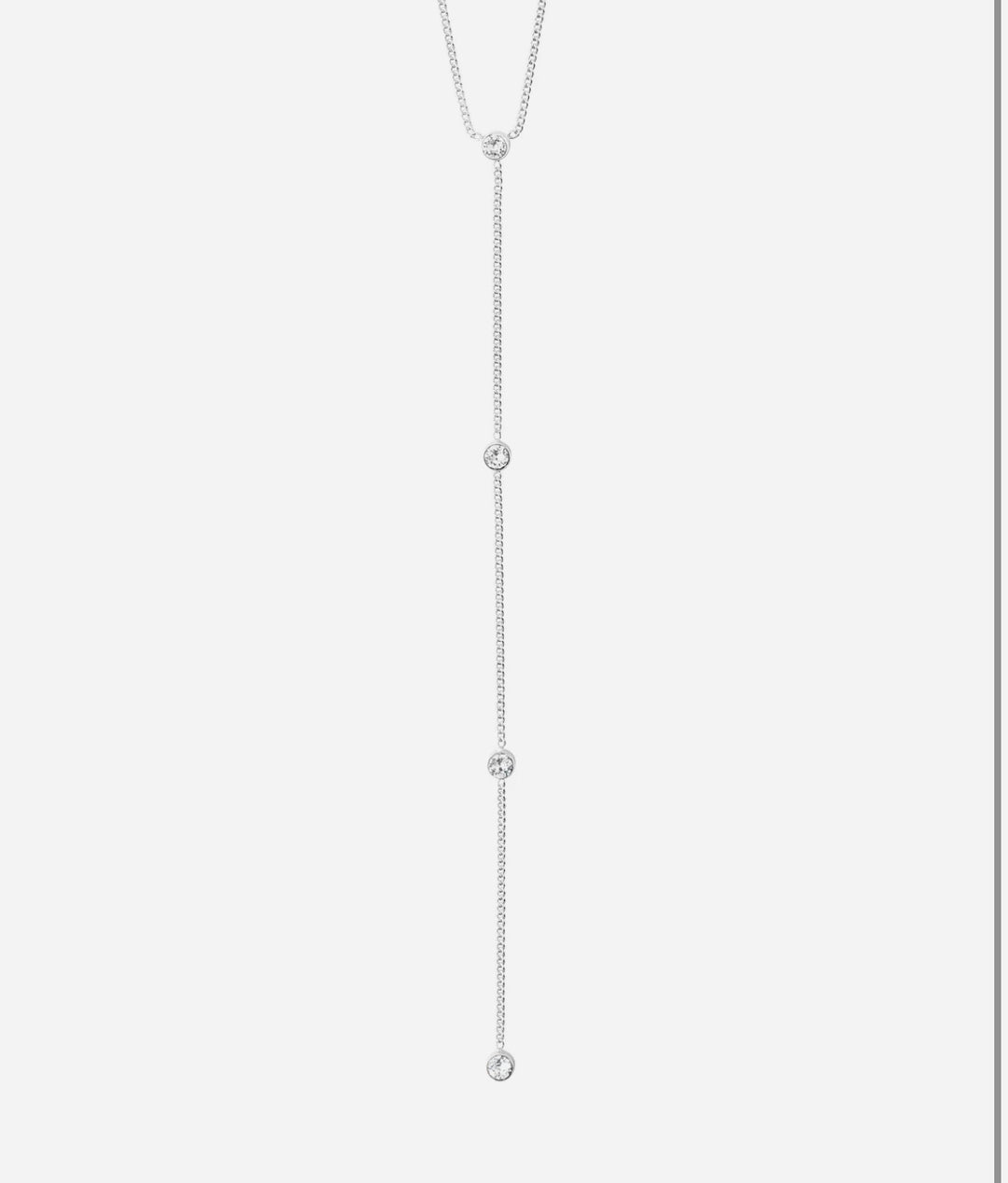 Root Y-Necklace - Silver Plated