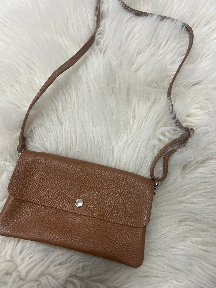 Luna Leather Crossbody Bag - Tan