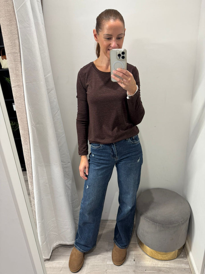 Rebel L/S Top - Coffee Bean