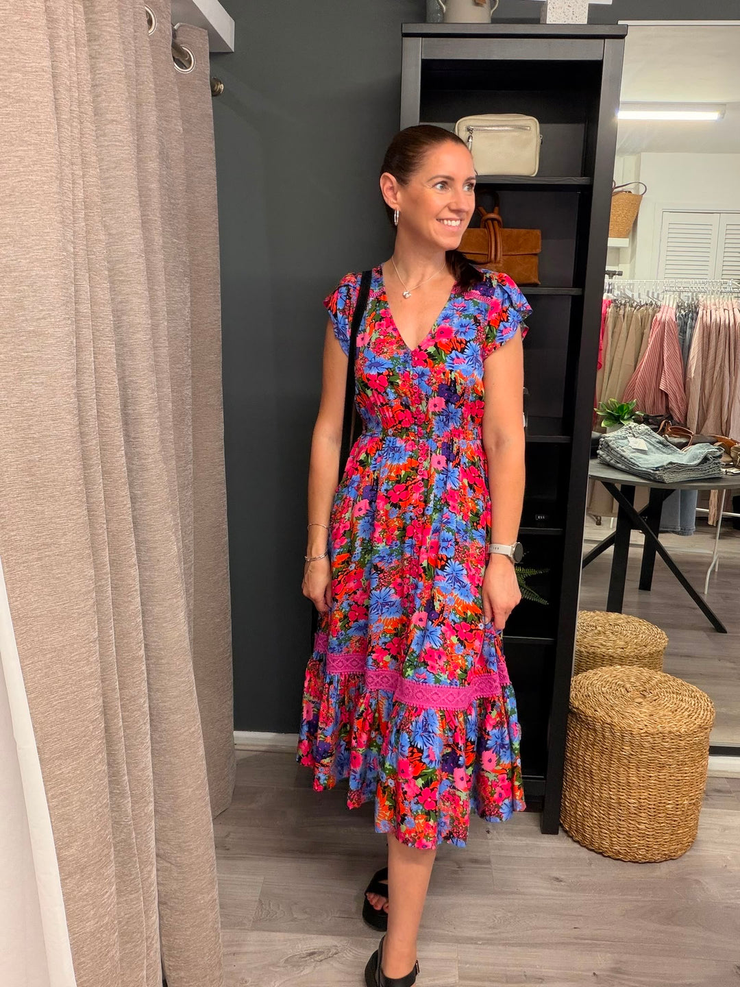 Ciara Midi Dress - Festival Floral