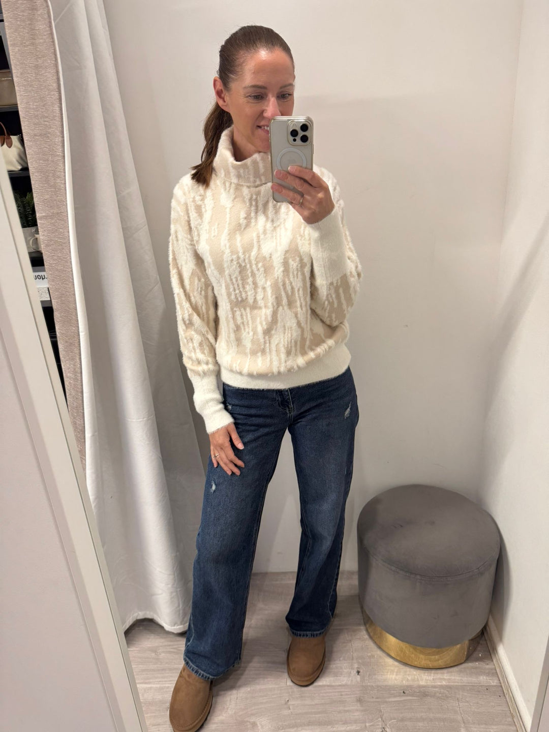 Naura Sweater - Birch Snow Zebra