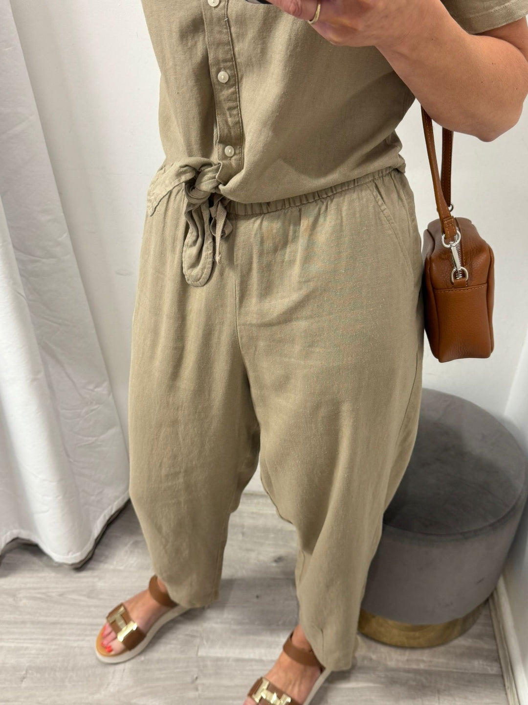 Linno Barrel Pants - Timber Wolf