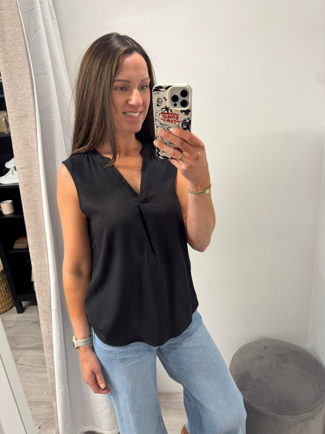 Joella Sleeveless Top - Black