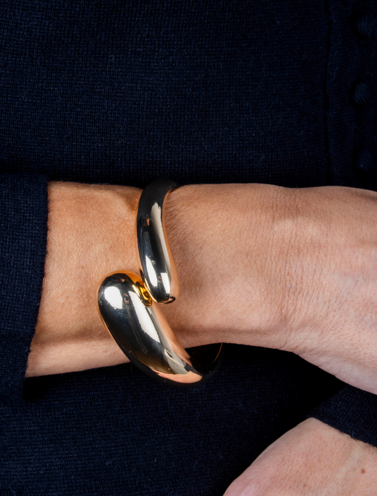 Frances Chunky Bangle - Gold Plated