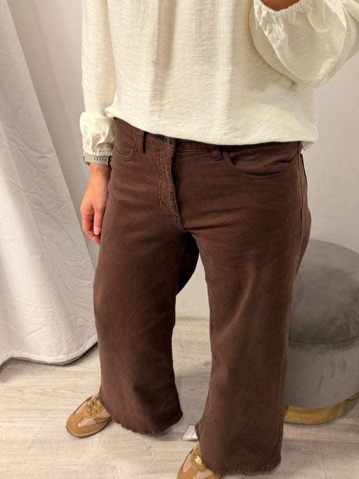 Ziggy Wide Jeans - Coffee Bean