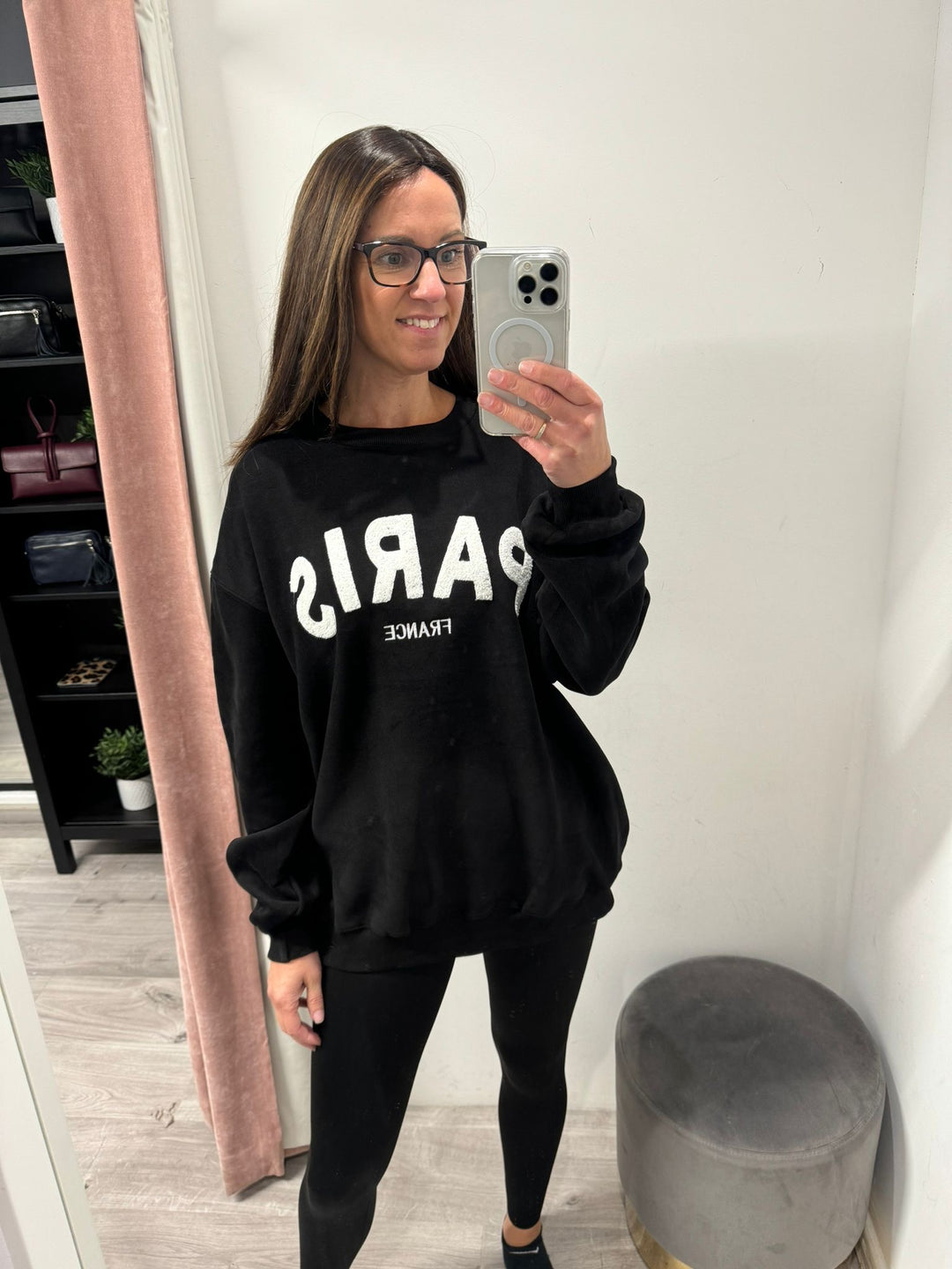'Paris' Sweatshirt - Black