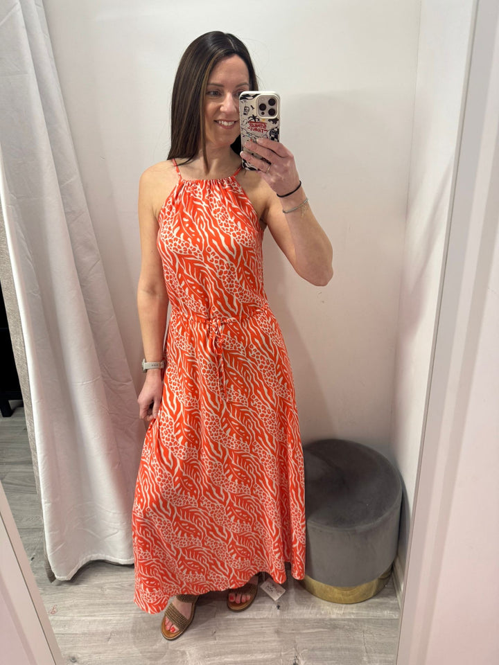 Joella Slip Dress - Fiesta Orange