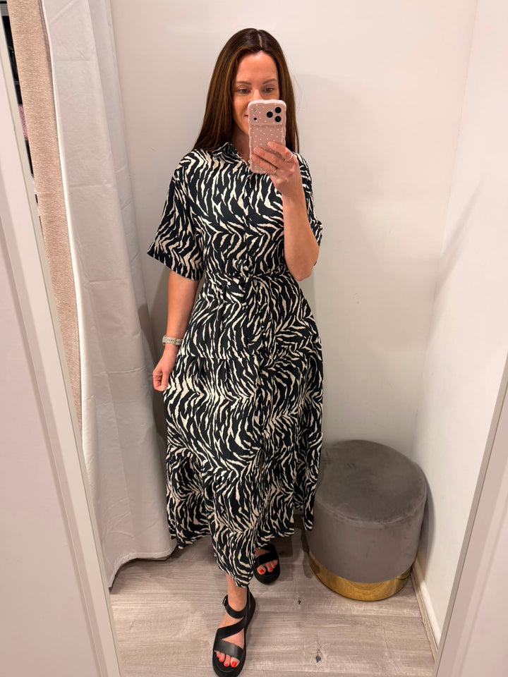 Jasmine Shirt Dress - Black
