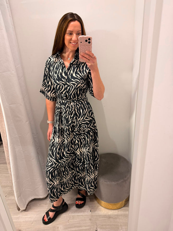 Jasmine Shirt Dress - Black