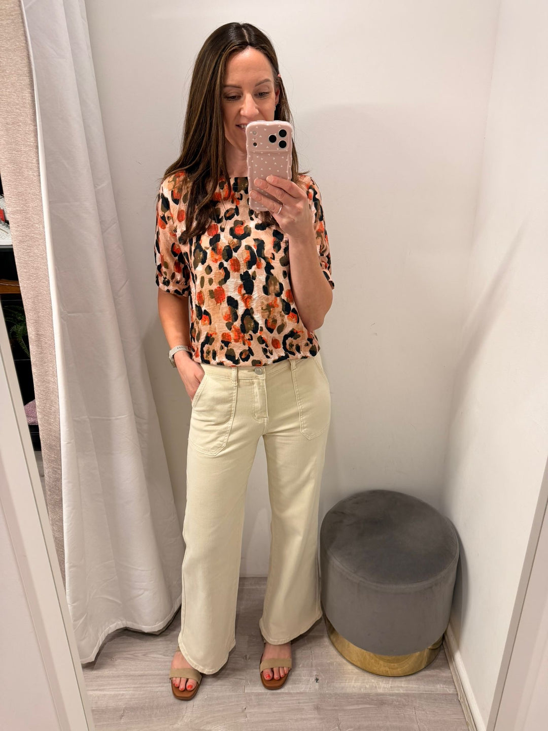 Toxik Jodie Wide Leg Jeans - Stone