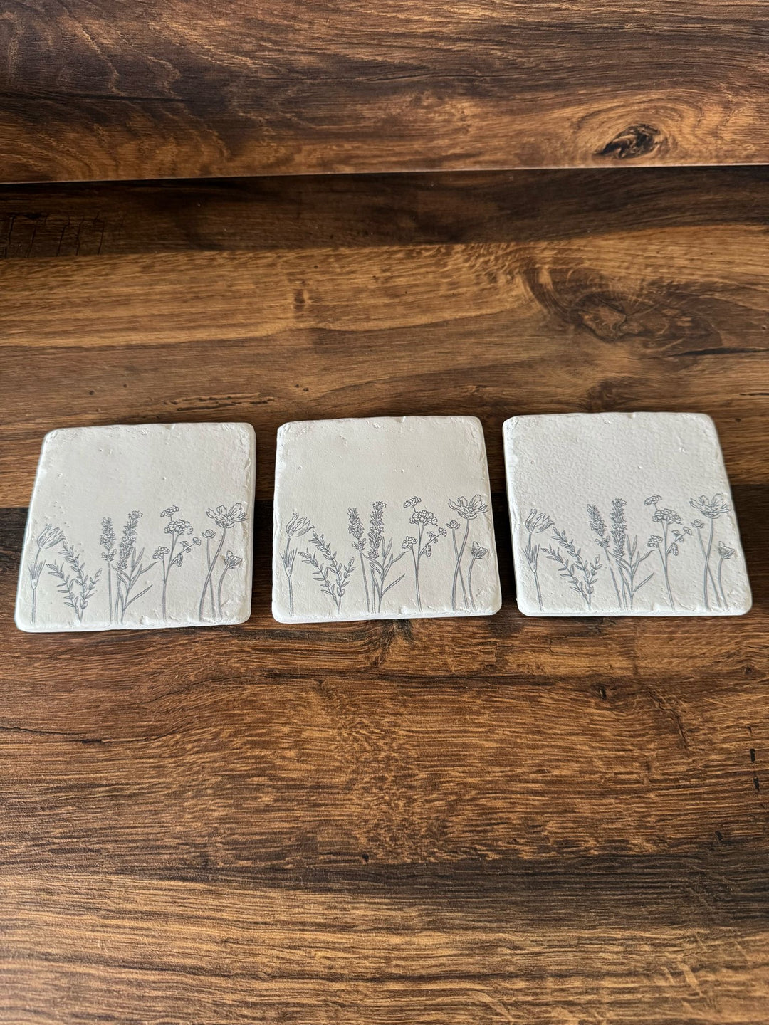 Meadow Flowers Resin Coasters