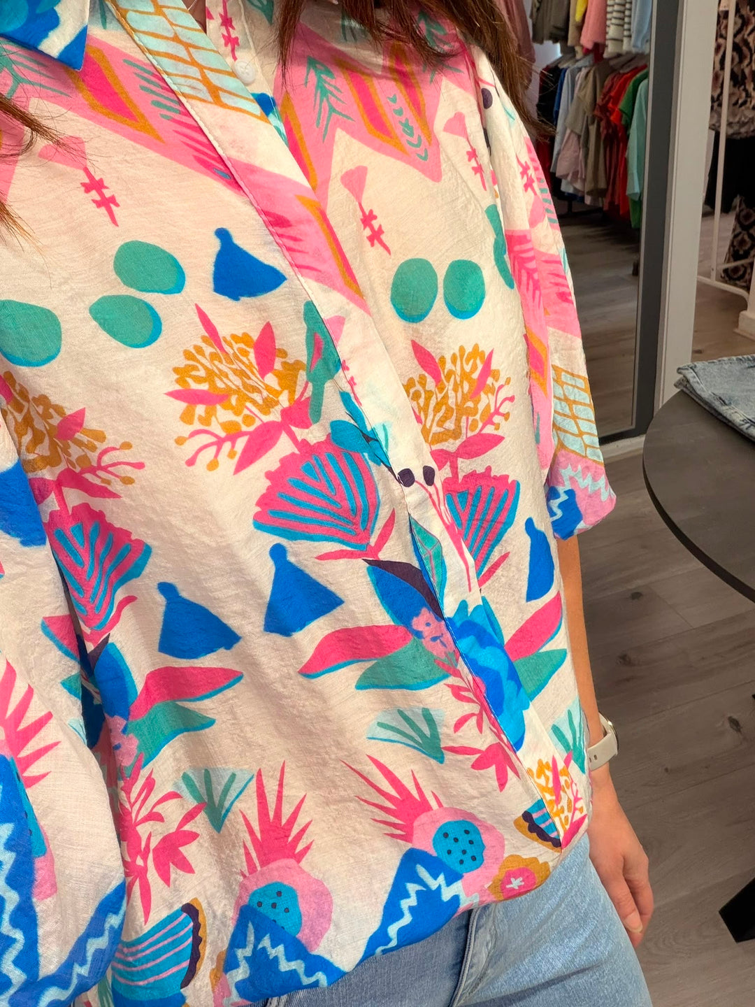 Elena Blouse - Ocean Haze