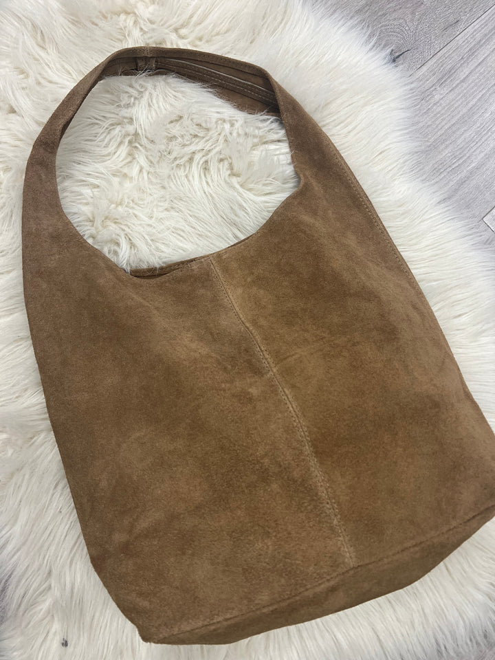 Ana Suede Slouch Bag