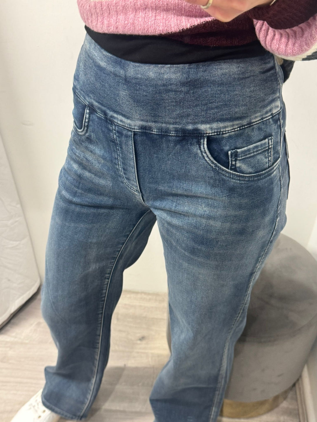 Tocada Wide Leg Jeans - Mid Wash