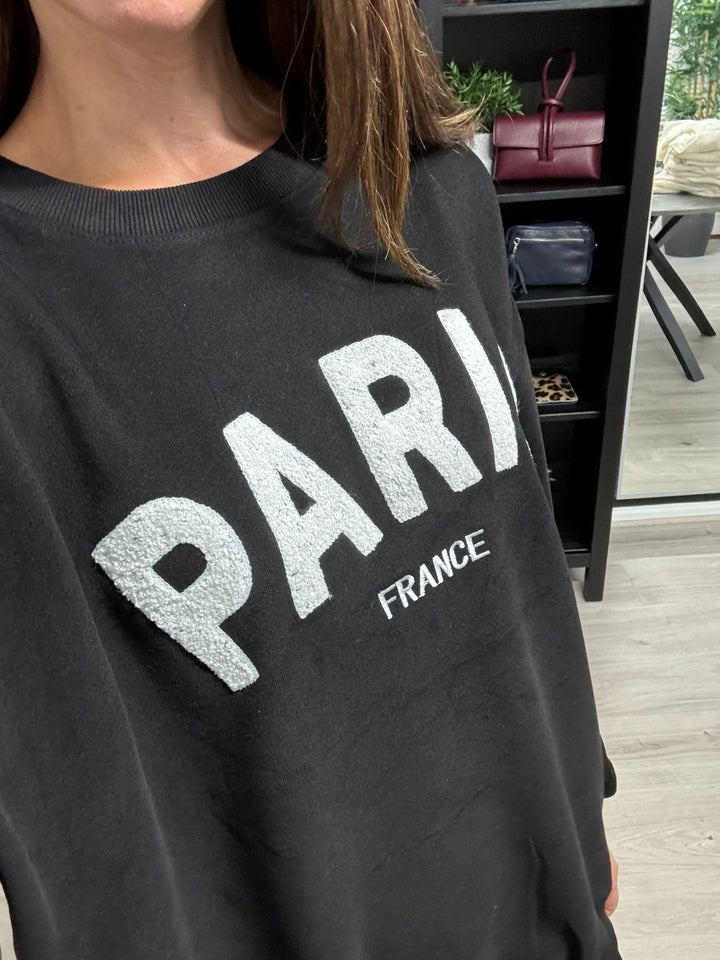 'Paris' Sweatshirt - Black
