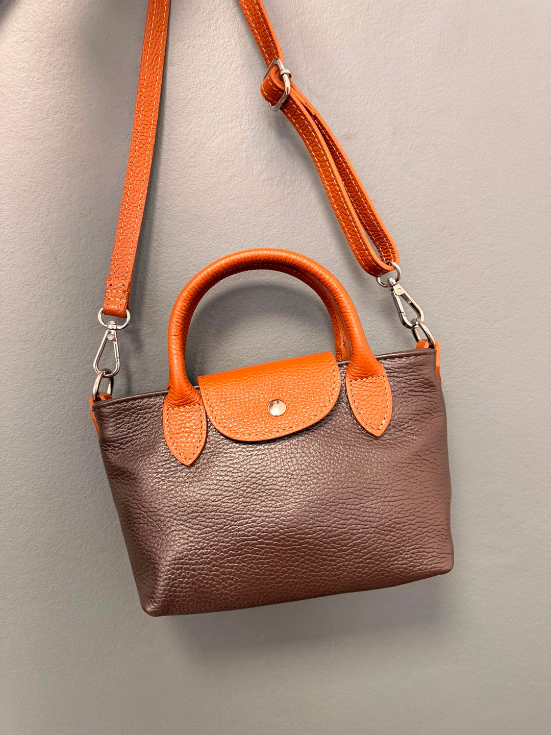 Maria Leather Mini Bag - Chocolate