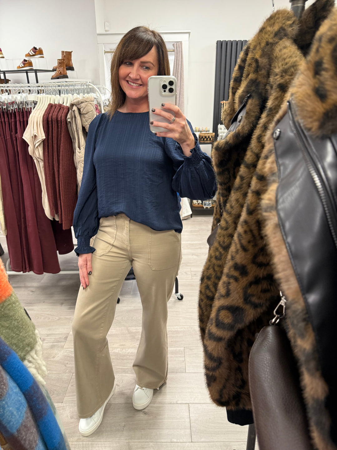 Toxik Jodie Wide Leg Jeans - Dark Beige