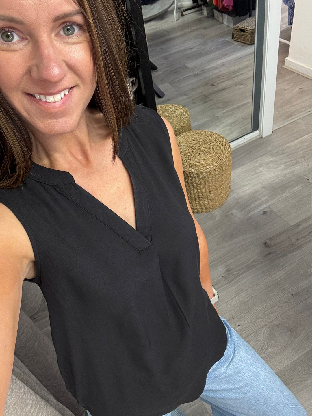 Joella Sleeveless Top - Black