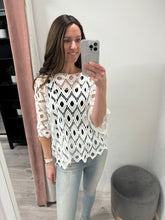 Load image into Gallery viewer, Carmen Crochet Top - White
