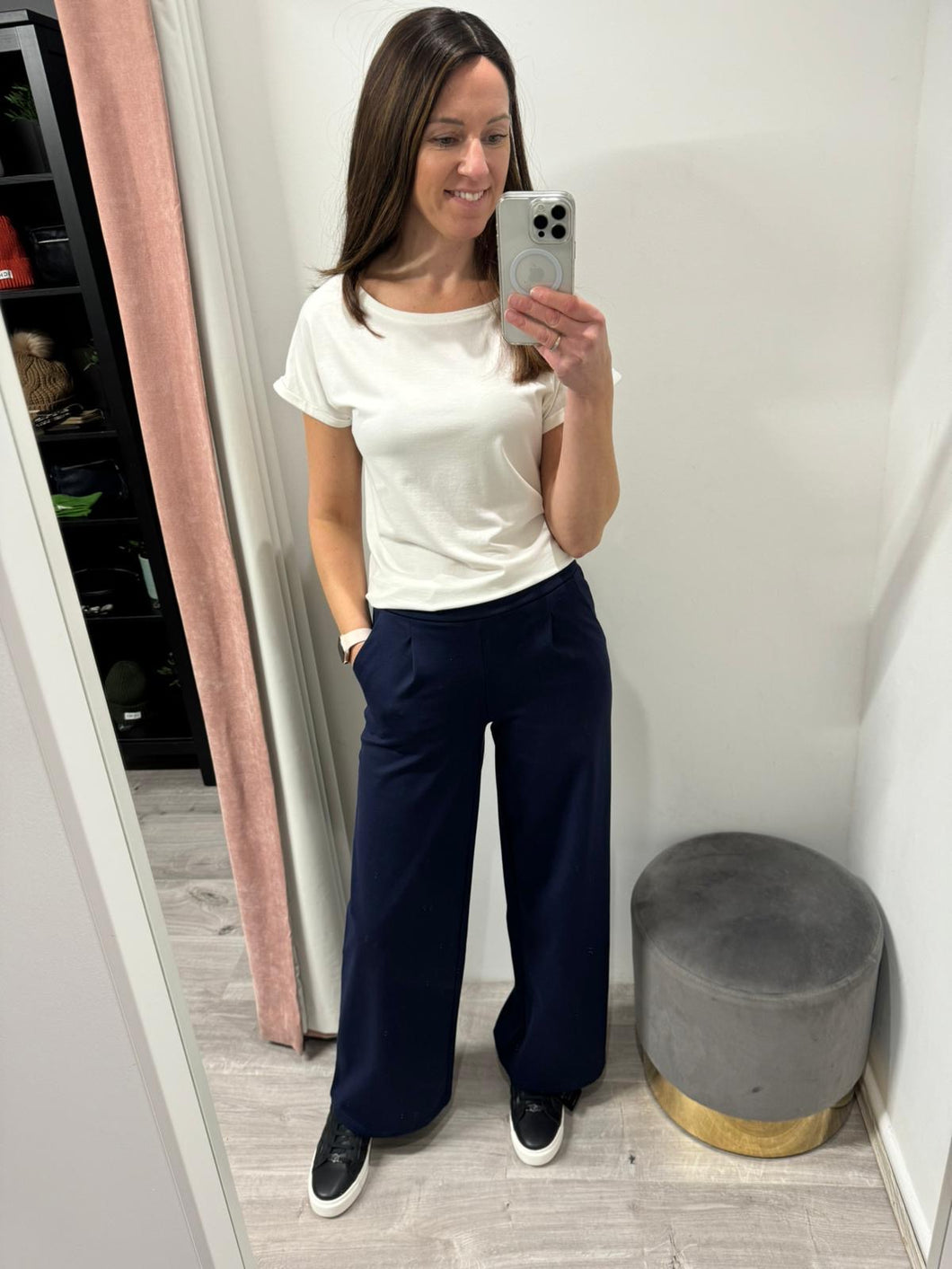 Kate Wide Leg Pants - Maritime Blue