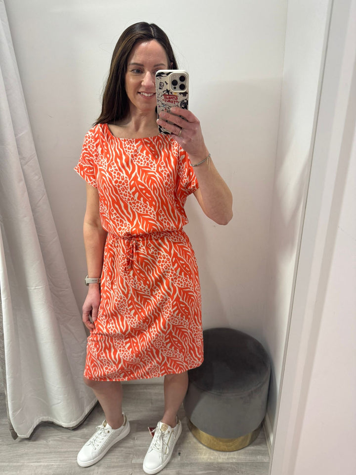 Joella Oneck Dress - Fiesta Orange