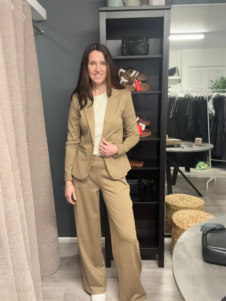 Kate Wide Leg Pants - Sepia Tint