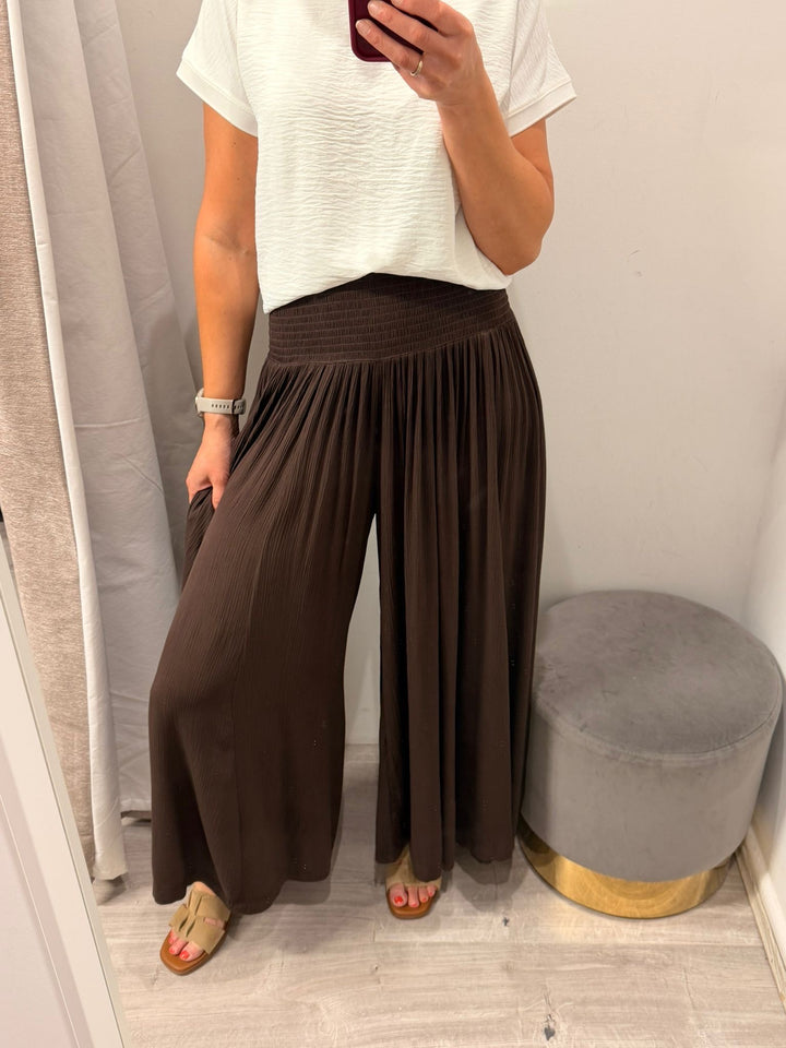 PRE ORDER - Ameera Palazzo Pants - Brown