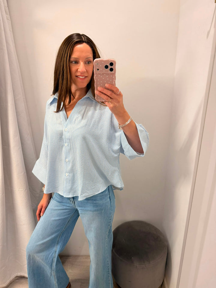 Lucia Shirt - Blue Stripe