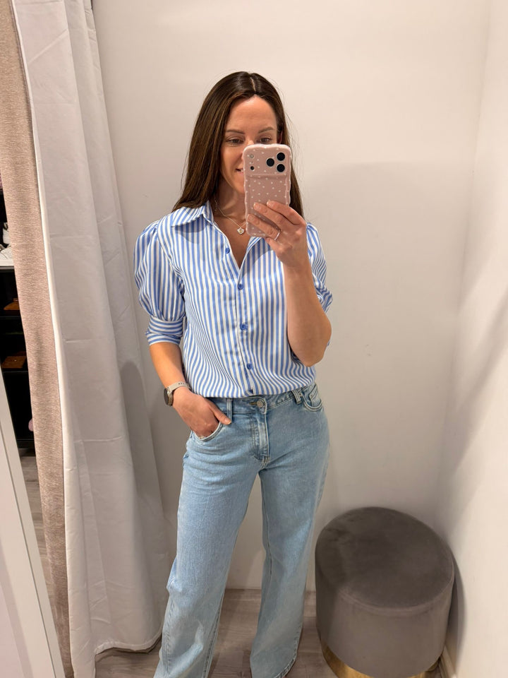 Rhona Shirt - Blue Stripe