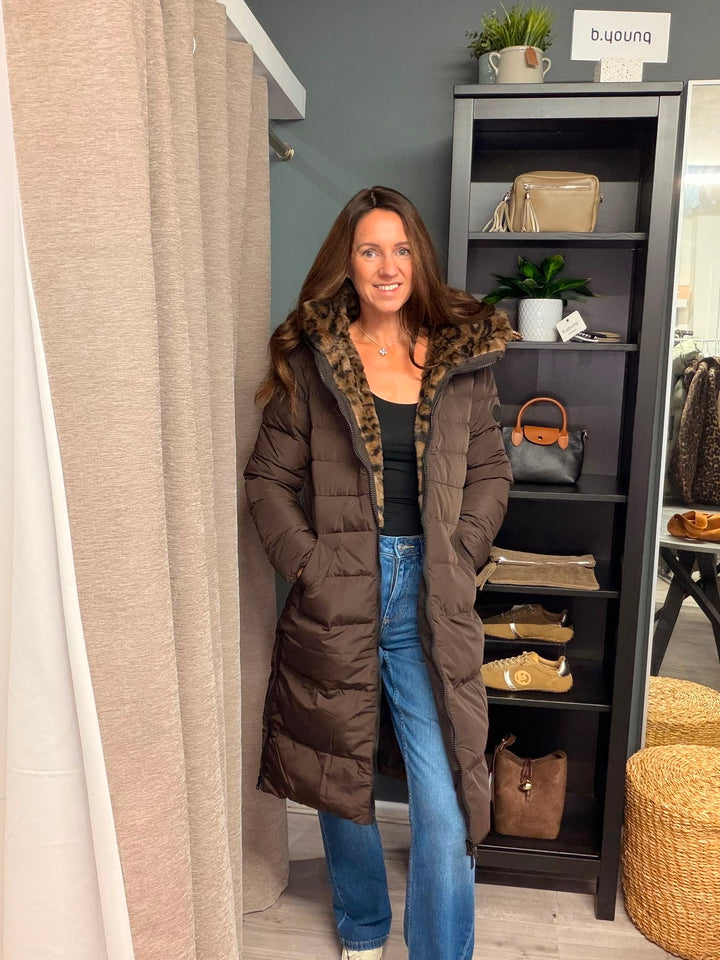 Keila Coat - Brown Leopard