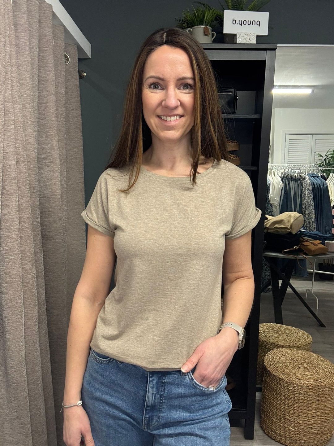 Pamila T-shirt - Chinchilla Melan