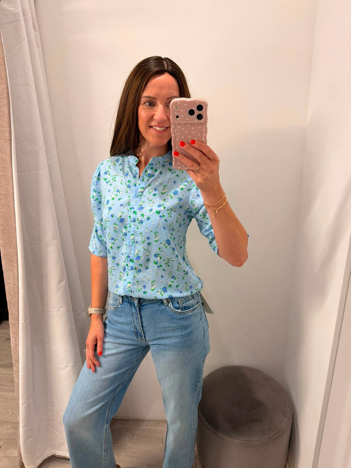 Vera Shirt - Blue Flower