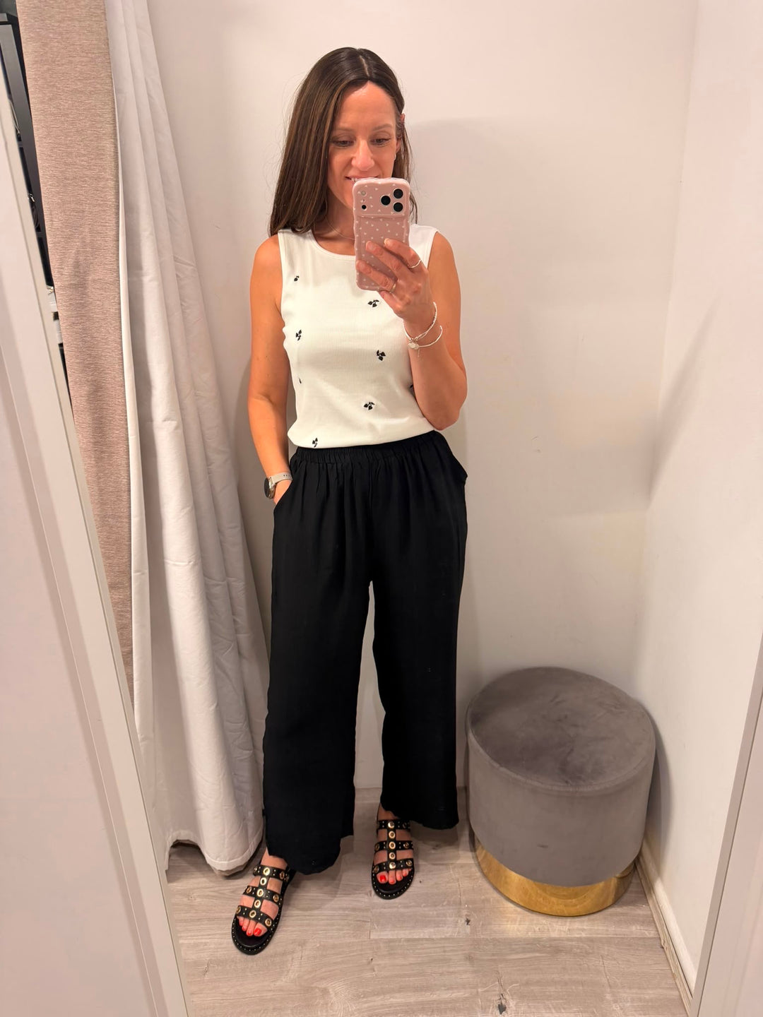 Isabel Cropped Pants - Black