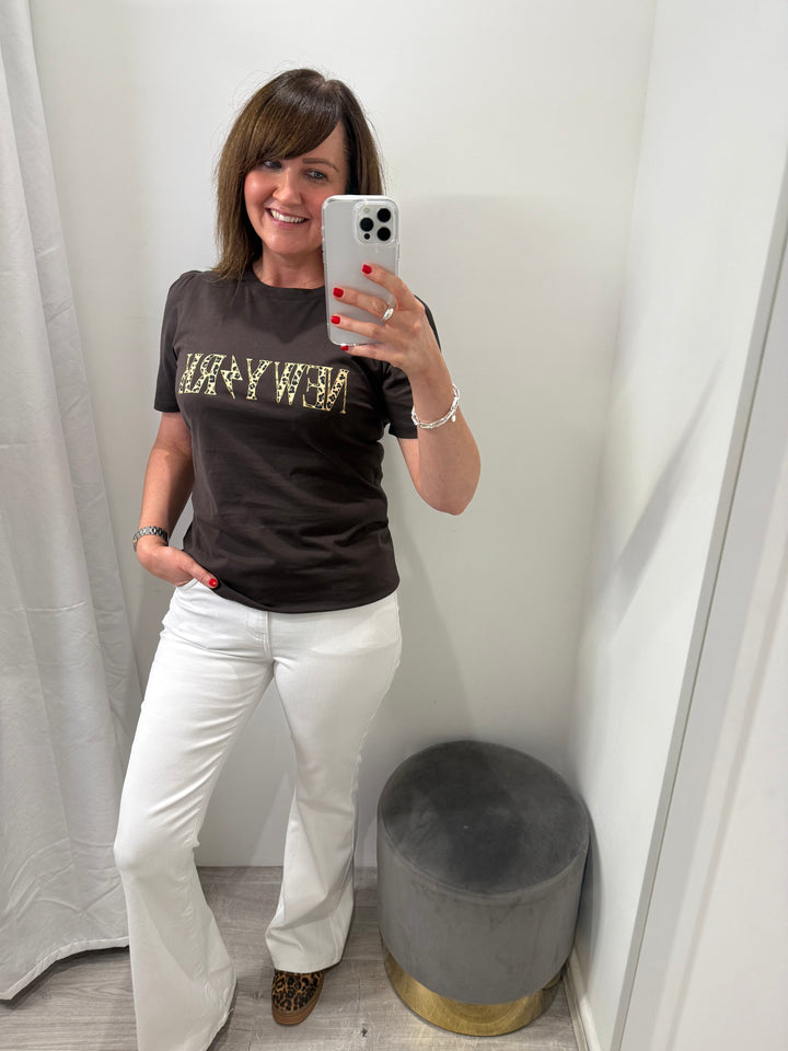 Toxik Sara Flared Jeans - White
